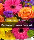 Choix du fleuriste - Bouquet teintes multicolores